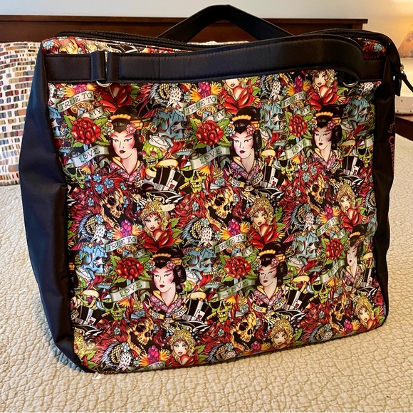 Ed Hardy Handbags - Ed Hardy by Christian Audigier Geisha True to My Love Tattoo Large Tote Bag NWOT